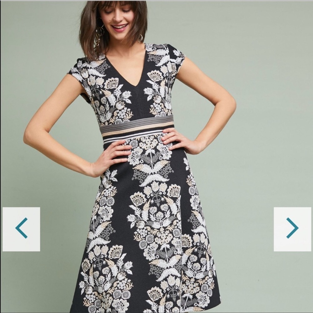Anthropology Embroidered Soiree Dress ett:twa